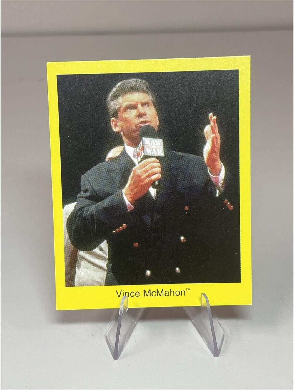 Vince McMahon 1998 Cardinal WWF Raw Is War Game Card Yellow Border Attitude Era